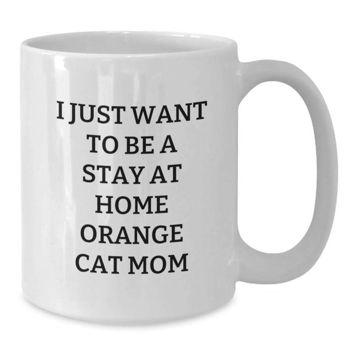 Funny Orange Cat Mom Gifts from Friends for Orange Cat Lover's Birthday Unique Morning Coffee - Additional