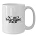 Funny Backpacking Mug Gifts from Men to Friends on Valentine's - Eat. Sleep. 'Backpacking' Repeat. White Coffee Mug - Additional