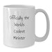Funny Quote Gifts for Minister, White Coffee Mug for Him, Officially The World's Coolest Minister Valentine's Unique Gifts from Friends to Minister - Additional