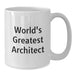 Funny World's Greatest Architect White Coffee Mug Gifts from Friends for Men Women Coworkers Family on Christmas - Additional