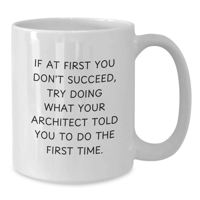 Funny Architect Quotes, White Coffee Mug, Gifts from Friends to Architect for Birthday - Additional