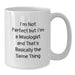 Funny Mixologist Gifts from Friends for Mixologist Men Ceramic White Coffee Mug - I'm Not Perfect But I'm A Mixologist - Additional