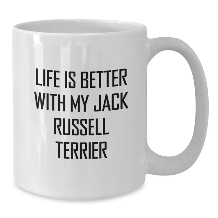 Funny Jack Russell Terrier Dog White Coffee Mug Gifts from Friends and Family for Jack Russell Terrier Dog Owners Birthday Unique Gifts - Additional