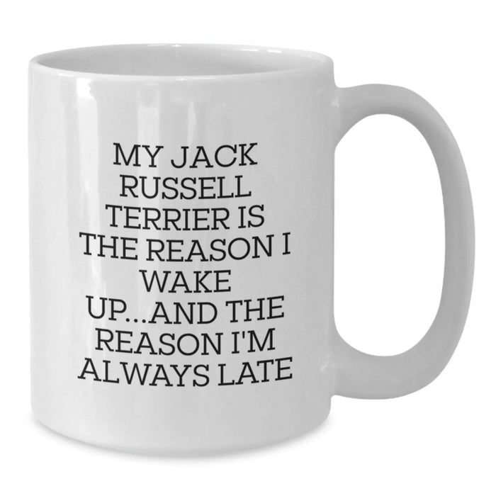 Funny Jack Russell Terrier Dog White Coffee Mugs Gifts from Men to Jack Russell Terrier Dog Lovers on Valentine's - Additional