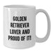 Funny Golden Retriever Lover Gift, Birthday Unique Gifts for Friends from Men, Women, Family - White Coffee Mug Golden Retriever Dog - Additional