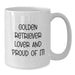 Funny Golden Retriever Dog Lover White Coffee Mug Gifts from Friends for Birthday Unique - Additional