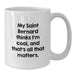 Funny Saint Bernard Dog Gifts from Men, Women, Friends, or Coworkers to Saint Bernard Dog Lovers on Valentine's - White Coffee Mug - Additional