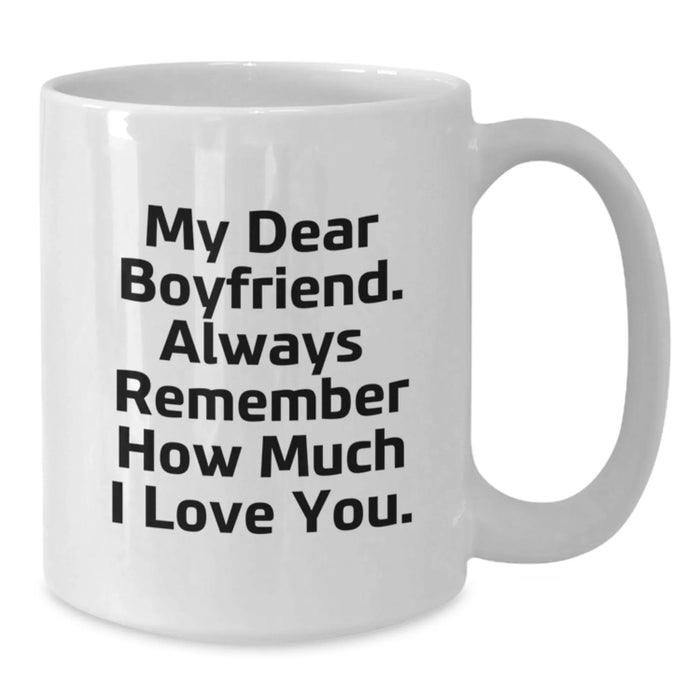 Funny Sweetheart Gifts, Christmas Unique Presents for Him, White Ceramic Coffee Mug - 'My Dear Sweetheart' - Additional