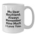 Funny Sweetheart Gifts, Christmas Unique Presents for Him, White Ceramic Coffee Mug - 'My Dear Sweetheart' - Additional
