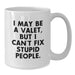 Funny Valet Gifts from Men to Valet, White Coffee Mug, Christmas Unique Gifts - Additional