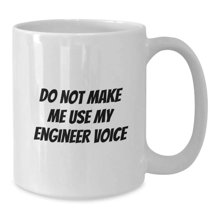 Funny Engineer Gifts from Men to Coworkers, Christmas Unique Engineer White Coffee Mug for Engineer Friends - Additional