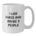 Funny Chess Mugs for Men, Gifts from Friends, Unique White Coffee Mugs with 'I Like Chess And Maybe 3 People', Perfect for Christmas - Additional