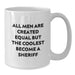 Funny Sheriff Gifts for Men, White Coffee Mug, 'All Men Are Created Equal But The Coolest Become A Sheriff' Quote, Great Christmas Unique Gifts from Friends, Family - Additional