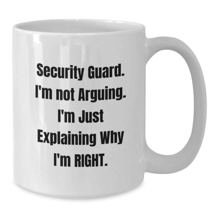 Funny Security Guard White Coffee Mug Gifts from Friends for Men, Unique Christmas Unique Gift - Additional