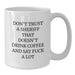 Funny Sheriff Gifts for Men Sheriff White Coffee Mug Don't Trust A Sheriff That Doesn't Drink Coffee And Say F--k A Lot Valentine's Unique Gifts from Friends to Sheriff - Additional