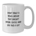 Funny White Coffee Mug Gift for Truck Driver Friends and Family - Say 'F--k A Lot' and Sip Coffee, Gifts from Men to Men, Unique Christmas Unique Gifts - Additional