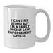 Funny Christmas Unique Gifts for Law Enforcement Officer Men from Family - White Coffee Mug - 'I Can't Fix Stupid But I'm A Fairly Decent Law Enforcement Officer' - Additional