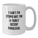 Funny Quote Paralegal White Coffee Mug Gifts from Men to Women Paralegals on Valentine's - Additional