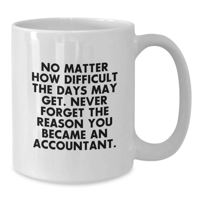 Funny Accountant White Coffee Mug Gifts from Coworkers to Accountant, Inspirational Quote for Christmas Unique Presents - Additional