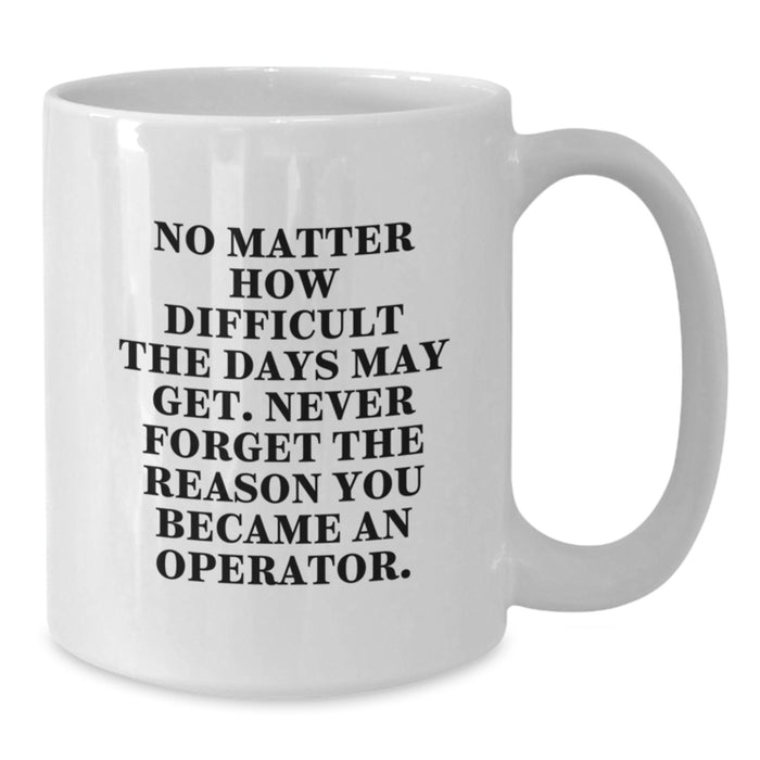 Funny Operator Gifts from Men, Funny White Coffee Mug for Operator, Christmas Unique Gifts for Family, Friends, and Coworkers - Additional