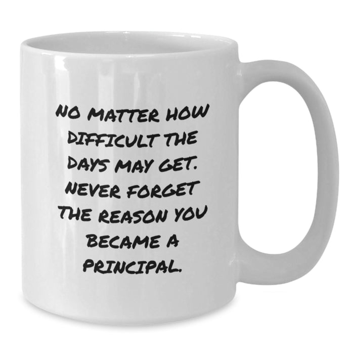 Funny Principal White Coffee Mug Gifts from Friends for Mother's Day Unique Principal - Additional