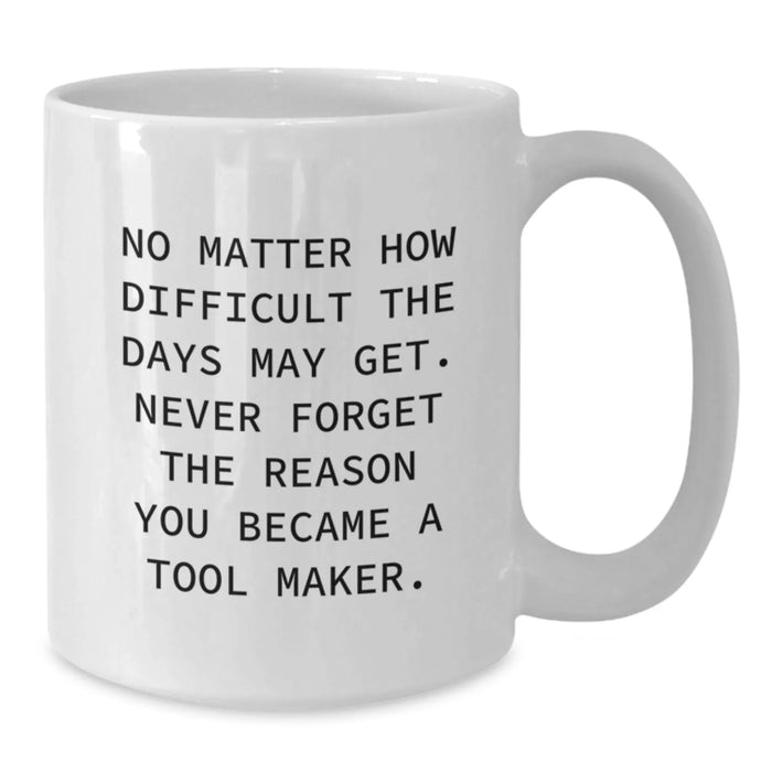 Funny Tool Maker Gifts, White Coffee Mug, Christmas Unique Gifts for Tool Makers from Friends and Family - Additional