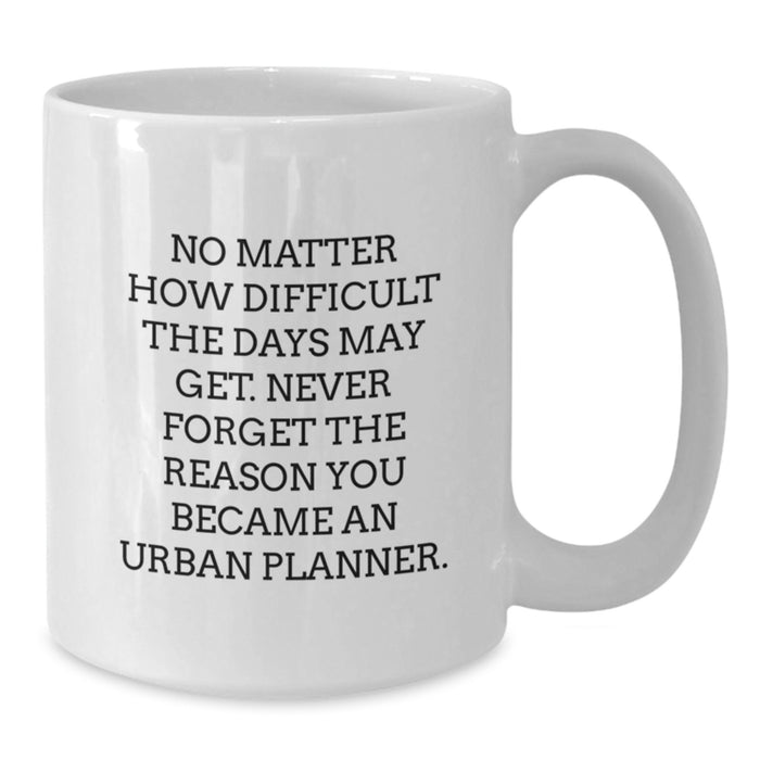 Gifts from Family for Urban Planner Friends and Coworkers - Inspirational Coffee Mug for Urban Planner Graduates Birthday Celebration - Funny Quote White Coffee Mug for Urban Planner - Additional