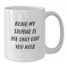 Funny Stepdad Gifts from Men, White Coffee Mugs for Stepdads, Being My Stepdad Is The Only Gift You Need, Valentine's Unique - Additional