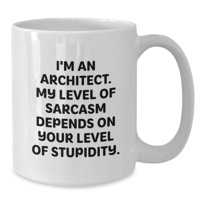 Funny Architect White Coffee Mug, Gifts from Family for Architect Dad, Unique Father's Day Unique Gift - Additional