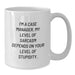 Funny Case Manager Gifts for Valentine's, White Coffee Mugs for Case Manager, I'm A Case Manager Gifts from Friends and Family - Additional