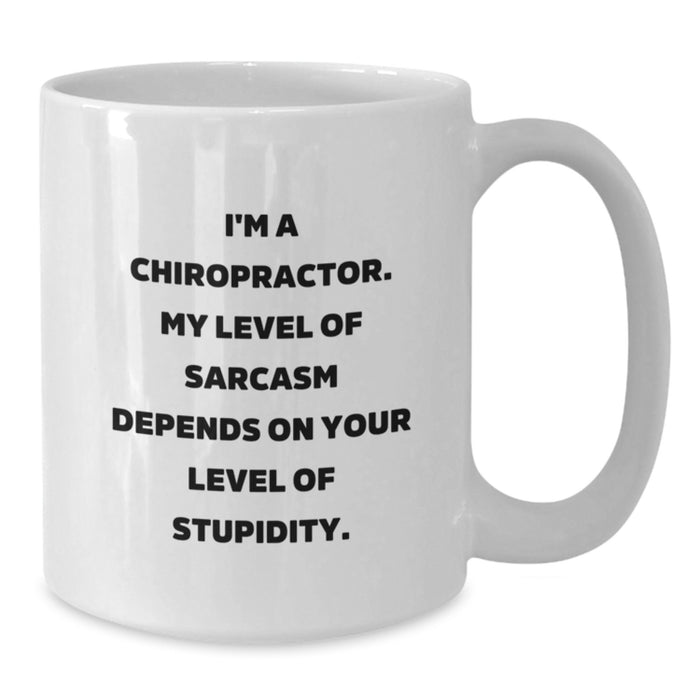 Funny Chiropractor Gifts for Men, White Coffee Mugs with Sarcastic Humor, Gifts from Family, Unique Father's Day Unique Gifts, Chiropractor Appreciation - Additional