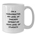 Funny Chiropractor Gifts for Men, Chiropractor Dad White Coffee Mug, I'm A Chiropractor My Level Of Sarcasm Depends On Your Level Of Stupidity, Father's Day Unique Gifts from Family - Additional