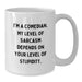 Funny Comedian White Coffee Mug, Gifts from Friends to Comedian, Comedian Lover Christmas Unique Gifts - Additional