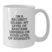 Funny Security Guard Gifts, White Coffee Mugs for Security Guard, Unique Father's Day Unique Gifts from Family for Security Guard - Additional