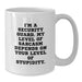 Funny Security Guard White Coffee Mug Gifts from Dad for Security Guard Men, Humorous Security Guard Quote, Father's Day Unique Gifts for Security Guard Family - Additional