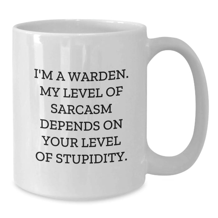 Funny Warden Gifts, White Coffee Mug, Perfect for Warden Friends and Family on Birthday, Gifts from Friends, Warden Lover Gift - Additional