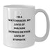 Funny Watchmaker Gifts from Men to Friends and Family on Mother's Day Unique White Coffee Mug, I'm A Watchmaker My Level Of Sarcasm Depends On Your Level Of Stupidity, Watchmaker Mug - Additional