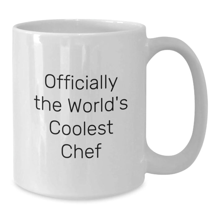 Funny Chef Gifts from Friends, Unique White Coffee Mug for Men or Women, Birthday Unique Gifts for Chef - Additional
