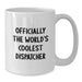 Cool Dispatcher Gifts from Dad, Funny 'Officially The World's Coolest Dispatcher' White Coffee Mug for Dispatcher - Additional