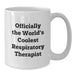 Funny Respiratory Therapist Gifts from Men, Unique 'Officially The World's Coolest Respiratory Therapist' White Coffee Mug for Respiratory Therapist on Father's Day - Additional