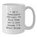 Compliance Officer Gifts, Funny Quote White Coffee Mug, Birthday Unique Gifts from Family to Compliance Officer - Additional