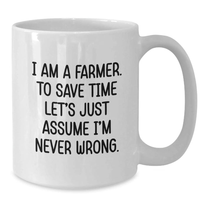 Farmer White Coffee Mug Gifts from Friends and Family for Birthday Unique - Additional