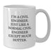 Civil Engineer White Coffee Mug, Funny Quote Gifts for Him, Christmas Unique Gifts from Friends or Family, White Ceramic Coffee Mug - Additional