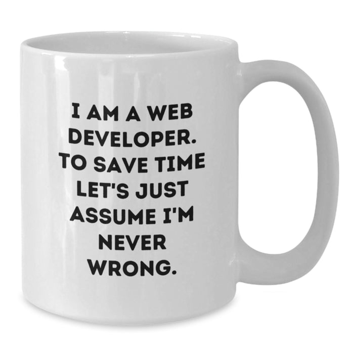 Funny Web Developer Gifts from Friends to Father's Day Unique White Coffee Mug - Additional