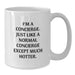 Funny Concierge Gifts from Friends - White Coffee Mug, 'I'm A Concierge...' Quote, Birthday Unique Gifts for Men, Women, Coworkers, Family, and More - Additional