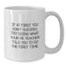 Funny PE Teacher White Coffee Mug, If At First You Don't Succeed, Gifts from Friends for Birthday, Cute PE Teacher Mugs - Additional