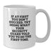 Funny Security Guard Quotes White Coffee Mug, Gifts for Security Guard, Graduation Unique Gifts from Men - Additional