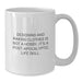 Funny Designing and Making Clothes Gifts for Graduating Men, White Coffee Mug - Gifts from Friends, Inspirational Quote: Designing And Making Clothes Is Not A Hobby, Post-apocalyptic Life Skill. - Additional
