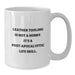 Funny Leather Tooling Gifts for Men, Friends, and Coworkers - White Coffee Mug - 'Leather Tooling Is Not A Hobby. It's A Post-apocalyptic Life Skill.' - Additional