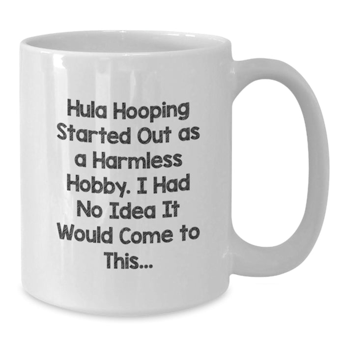 Funny Hula Hooping Gifts for Him from Friends on Graduation Day, White Coffee Mug - Additional